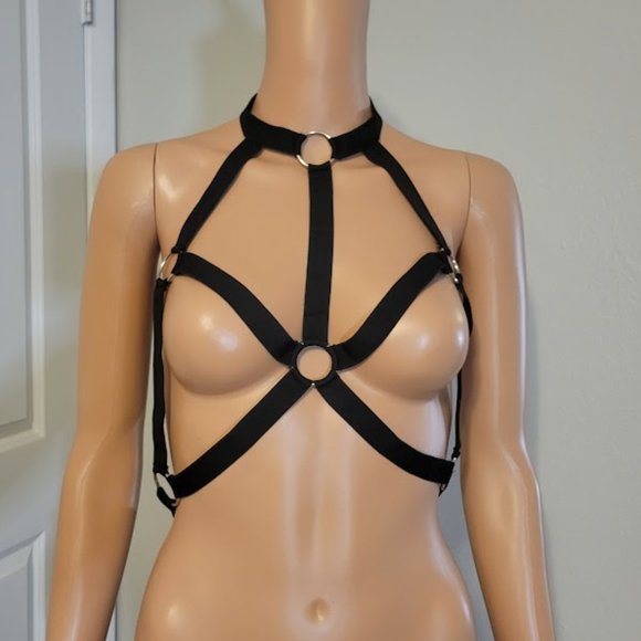acidlipgloss Accessories - Strappy Black Elastic Festival Harness - XL
